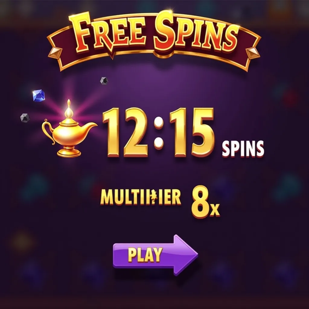 Free spins round with multiplier display
