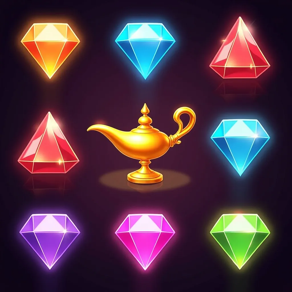 Genie's Gem Bonanza game grid screenshot