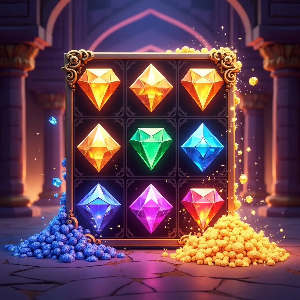 Genie's Gem Bonanza tumble mechanic sequence