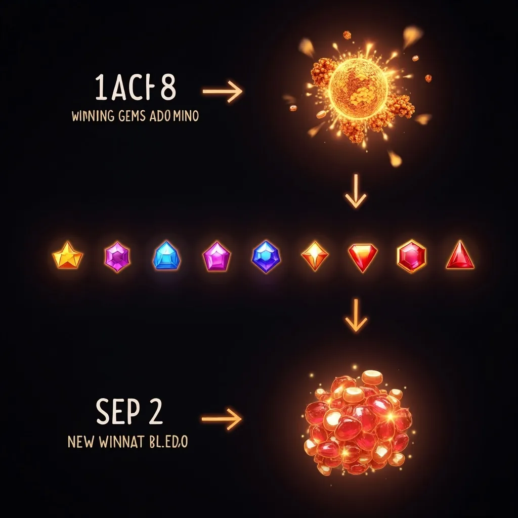 Genie's Gem Bonanza tumble sequence diagram