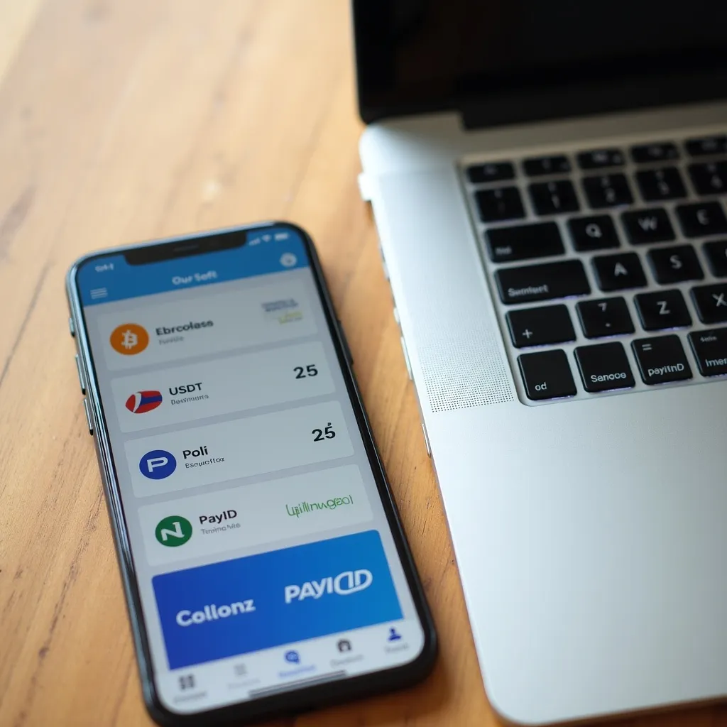 Payment methods available for Australian casino players showing crypto and e-wallet options
