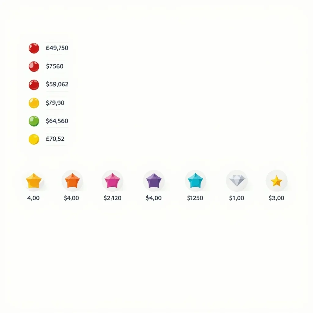 Genie's Gem Bonanza gem paytable illustration