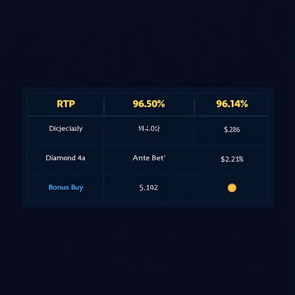 Genie's Gem Bonanza RTP table comparison default Ante Bet Bonus Buy