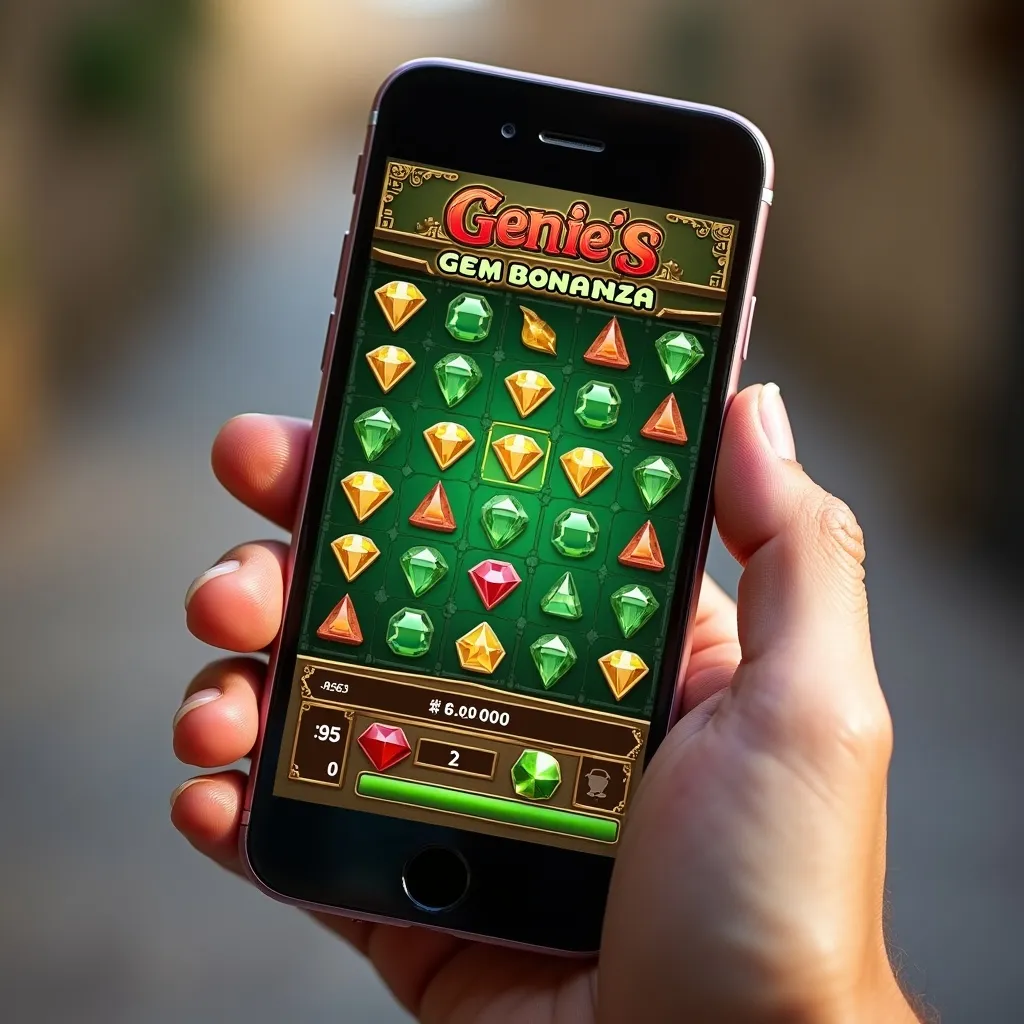Genie's Gem Bonanza mobile browser screenshot